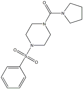 1-(phenylsulfonyl)-4-(1-pyrrolidinylcarbonyl)piperazine Struktur