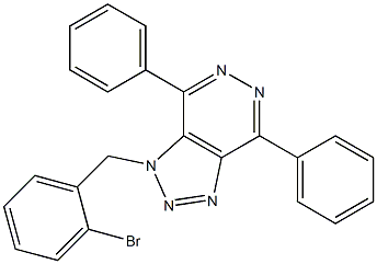 1-(2-bromobenzyl)-4,7-diphenyl-1H-[1,2,3]triazolo[4,5-d]pyridazine Struktur