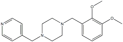 1-(2,3-dimethoxybenzyl)-4-(4-pyridinylmethyl)piperazine Struktur