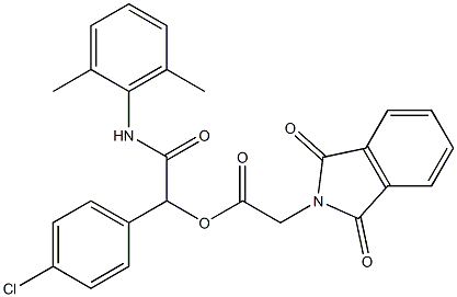 1-(4-chlorophenyl)-2-(2,6-dimethylanilino)-2-oxoethyl (1,3-dioxo-1,3-dihydro-2H-isoindol-2-yl)acetate Struktur