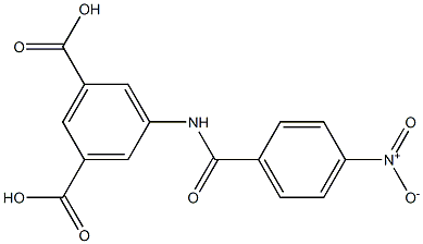 5-({4-nitrobenzoyl}amino)isophthalic acid Struktur