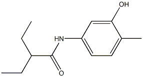 2-ethyl-N-(3-hydroxy-4-methylphenyl)butanamide Struktur