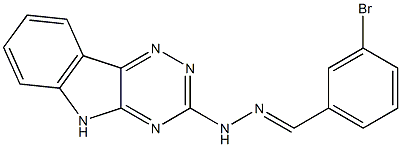 3-bromobenzaldehyde 5H-[1,2,4]triazino[5,6-b]indol-3-ylhydrazone Struktur