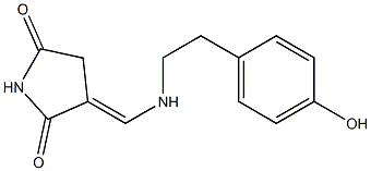 3-({[2-(4-hydroxyphenyl)ethyl]amino}methylene)-2,5-pyrrolidinedione Struktur