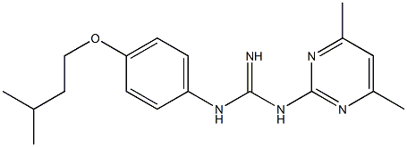 N-(4,6-dimethyl-2-pyrimidinyl)-N'-[4-(isopentyloxy)phenyl]guanidine Struktur