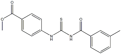 methyl 4-({[(3-methylbenzoyl)amino]carbothioyl}amino)benzoate Struktur