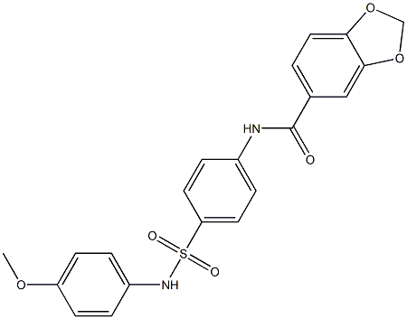 N-{4-[(4-methoxyanilino)sulfonyl]phenyl}-1,3-benzodioxole-5-carboxamide Struktur