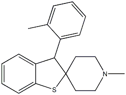 1'-methyl-3-(2-methylphenyl)-2,3-dihydrospiro(1-benzothiophene-2,4'-piperidine) Struktur