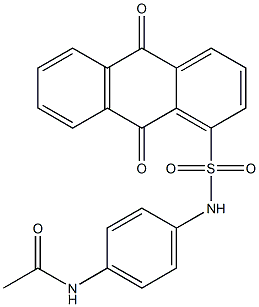 N-(4-{[(9,10-dioxo-9,10-dihydro-1-anthracenyl)sulfonyl]amino}phenyl)acetamide Struktur