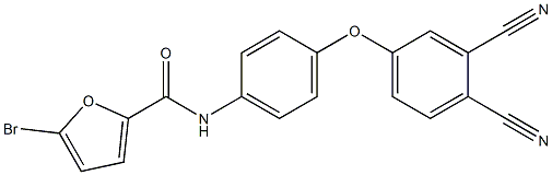 5-bromo-N-[4-(3,4-dicyanophenoxy)phenyl]-2-furamide Struktur