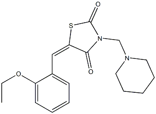 5-(2-ethoxybenzylidene)-3-(1-piperidinylmethyl)-1,3-thiazolidine-2,4-dione Struktur