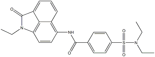 4-[(diethylamino)sulfonyl]-N-(1-ethyl-2-oxo-1,2-dihydrobenzo[cd]indol-6-yl)benzamide Struktur