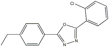 2-(2-chlorophenyl)-5-(4-ethylphenyl)-1,3,4-oxadiazole Struktur