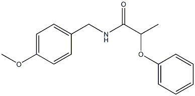 N-(4-methoxybenzyl)-2-phenoxypropanamide Struktur