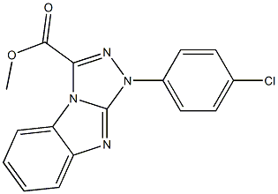 methyl 1-(4-chlorophenyl)-1H-[1,2,4]triazolo[4,3-a]benzimidazole-3-carboxylate Struktur