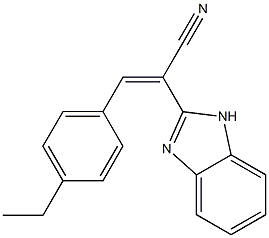 2-(1H-benzimidazol-2-yl)-3-(4-ethylphenyl)acrylonitrile Struktur