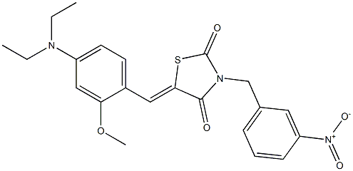 5-[4-(diethylamino)-2-methoxybenzylidene]-3-{3-nitrobenzyl}-1,3-thiazolidine-2,4-dione Struktur