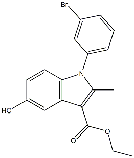 ethyl 1-(3-bromophenyl)-5-hydroxy-2-methyl-1H-indole-3-carboxylate Struktur