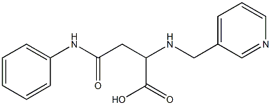 4-anilino-4-oxo-2-[(3-pyridinylmethyl)amino]butanoic acid Struktur