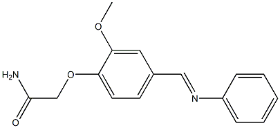 2-{2-methoxy-4-[(phenylimino)methyl]phenoxy}acetamide Struktur