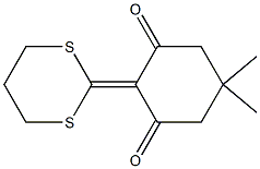 2-(1,3-dithian-2-ylidene)-5,5-dimethyl-1,3-cyclohexanedione Struktur