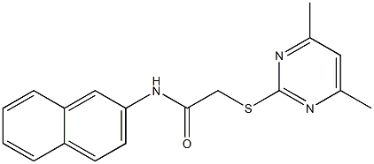 2-[(4,6-dimethyl-2-pyrimidinyl)sulfanyl]-N-(2-naphthyl)acetamide Struktur