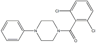 1-[(2,6-dichlorophenyl)carbonyl]-4-phenylpiperazine Struktur