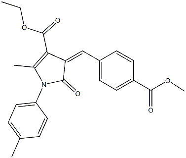 ethyl 4-[4-(methoxycarbonyl)benzylidene]-2-methyl-1-(4-methylphenyl)-5-oxo-4,5-dihydro-1H-pyrrole-3-carboxylate Struktur