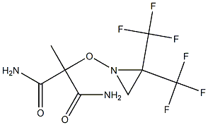 2-{[2,2-bis(trifluoromethyl)-1-aziridinyl]oxy}-2-methylmalonamide Struktur