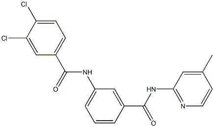 3,4-dichloro-N-(3-{[(4-methyl-2-pyridinyl)amino]carbonyl}phenyl)benzamide Struktur