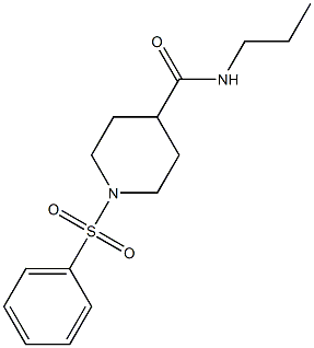 1-(phenylsulfonyl)-N-propyl-4-piperidinecarboxamide Struktur