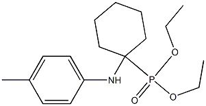 diethyl 1-(4-toluidino)cyclohexylphosphonate Struktur