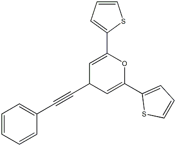 4-(phenylethynyl)-2,6-di(2-thienyl)-4H-pyran Struktur