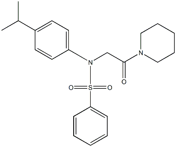 N-(4-isopropylphenyl)-N-[2-oxo-2-(1-piperidinyl)ethyl]benzenesulfonamide Struktur