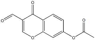 3-formyl-4-oxo-4H-chromen-7-yl acetate Struktur