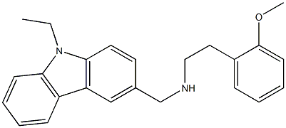 N-[(9-ethyl-9H-carbazol-3-yl)methyl]-2-(2-methoxyphenyl)ethanamine Struktur