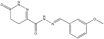 N'-(3-methoxybenzylidene)-6-oxo-1,4,5,6-tetrahydro-3-pyridazinecarbohydrazide Struktur