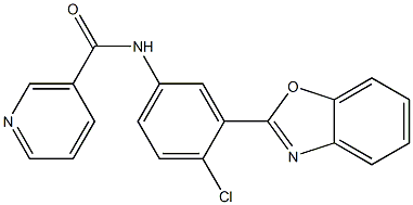 N-[3-(1,3-benzoxazol-2-yl)-4-chlorophenyl]nicotinamide Struktur