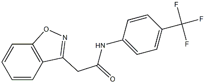 2-(1,2-benzisoxazol-3-yl)-N-[4-(trifluoromethyl)phenyl]acetamide Struktur