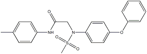 N-(4-methylphenyl)-2-[(methylsulfonyl)-4-phenoxyanilino]acetamide Struktur