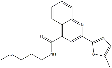 N-(3-methoxypropyl)-2-(5-methyl-2-thienyl)-4-quinolinecarboxamide Struktur