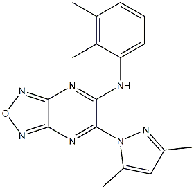 N-(2,3-dimethylphenyl)-6-(3,5-dimethyl-1H-pyrazol-1-yl)[1,2,5]oxadiazolo[3,4-b]pyrazin-5-amine Struktur