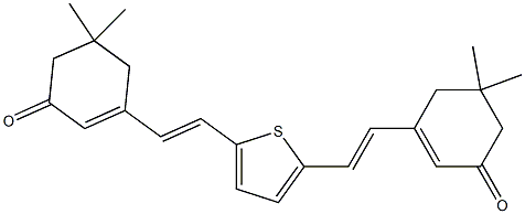 3-(2-{5-[2-(5,5-dimethyl-3-oxo-1-cyclohexen-1-yl)vinyl]-2-thienyl}vinyl)-5,5-dimethyl-2-cyclohexen-1-one Struktur