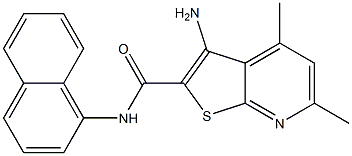 3-amino-4,6-dimethyl-N-naphthalen-1-ylthieno[2,3-b]pyridine-2-carboxamide Struktur