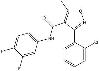 3-(2-chlorophenyl)-N-(3,4-difluorophenyl)-5-methylisoxazole-4-carboxamide Struktur