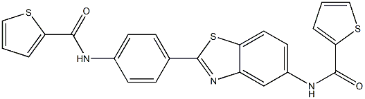 N-(2-{4-[(2-thienylcarbonyl)amino]phenyl}-1,3-benzothiazol-5-yl)-2-thiophenecarboxamide Struktur