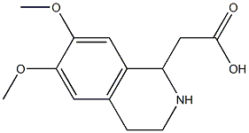 (6,7-dimethoxy-1,2,3,4-tetrahydro-1-isoquinolinyl)acetic acid Struktur