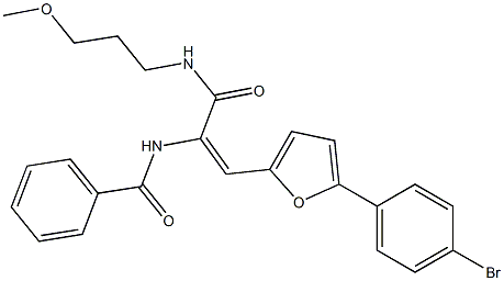 N-(2-[5-(4-bromophenyl)-2-furyl]-1-{[(3-methoxypropyl)amino]carbonyl}vinyl)benzamide Struktur