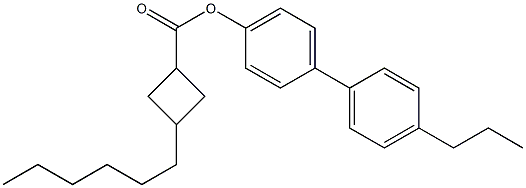 4'-propyl[1,1'-biphenyl]-4-yl 3-hexylcyclobutanecarboxylate Struktur