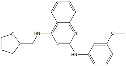 N-[2-(3-methoxyanilino)-4-quinazolinyl]-N-(tetrahydro-2-furanylmethyl)amine Struktur